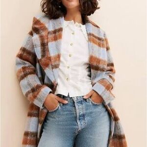 Anthropologie | If By Sea | Size Small | Plaid Coat